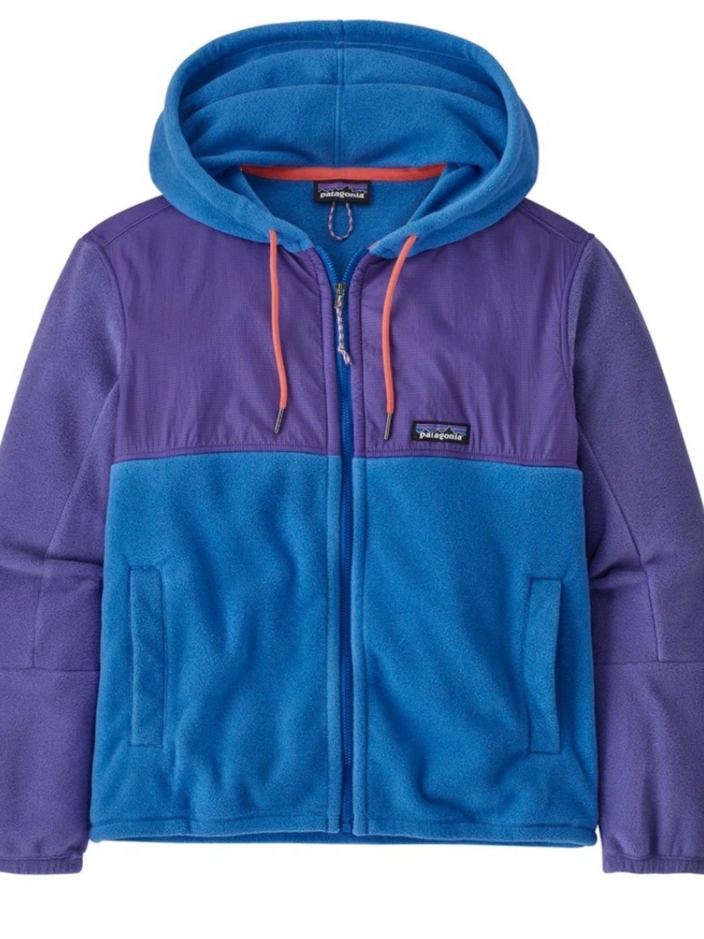 Patagonia  Microdini Hoodie Two-Tone Blue & Purple Hooded Fleece Jacket